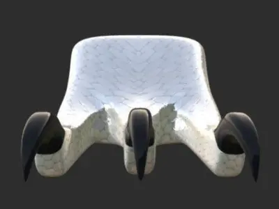 Adjustable Subdivision 4 Digit Talons Rigged Low-poly 3D model