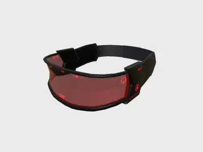 SciFi Glasses C02 Black Red - Character Design Fashion Low-poly 3D model