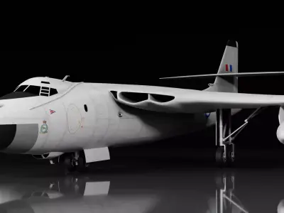 Vickers Valiant B1 bomber 3D model