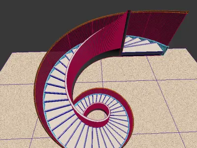 Spiral Stair Case 3D model