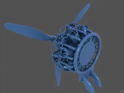 PW R1830 Radial Engine - Personal license - 1-6 scale 3D print model