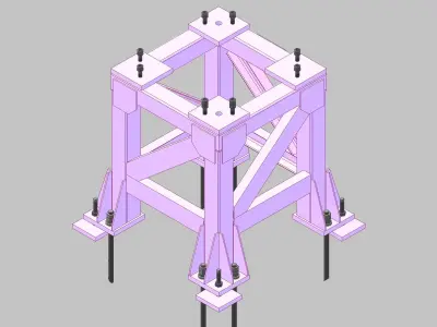 26399-Base for robot NACHI-NC510-Hight 900 3D model