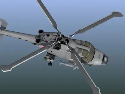 Wildcat Helicopter ROKN LD1 Low-poly 3D model