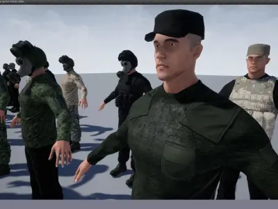 PostApoMan unreal engine asset  Low-poly 3D model