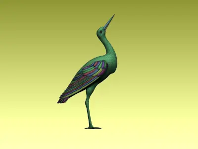 stork heron 3D model