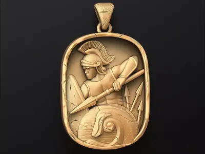 Roman Soldier Pendant 3D print model