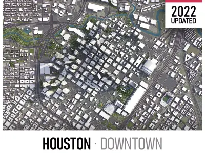 Houston Low-poly 3D model