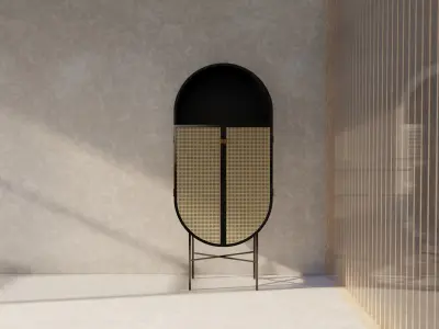 Cane cabinet 3D model 3D model