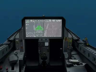 F-35 Cockpit Low-poly 3D model