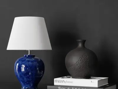  Eno Ceramic Kelantis Egypt Shade Lamp Model, Blue 