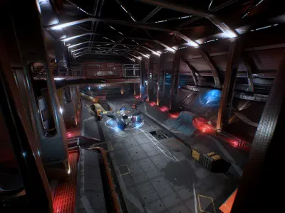 Scifi Kitbash Level Builder Low-poly 3D model