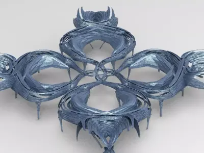 Sci fi Leisure Dome facility 4 Low-poly 3D model