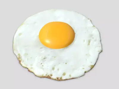 Fried Egg 2 Low-poly 3D model