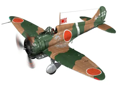 Mitsubishi A5M2 Type96 - Claude 3D model