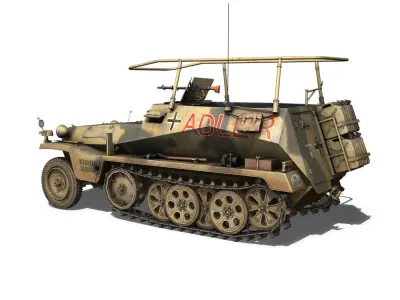 SD KFZ 250 3 - Adler - Halftrack command variant 3D model