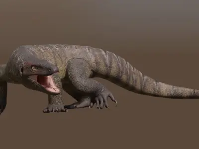 Megalania dinosaur Low-poly 3D model