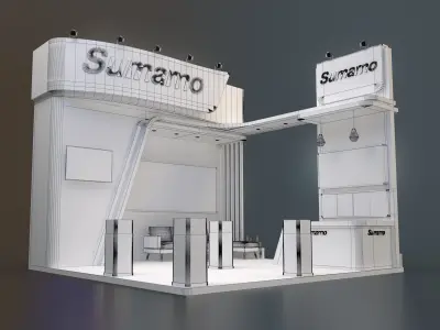 exhibition stand 36 sqm 3D model