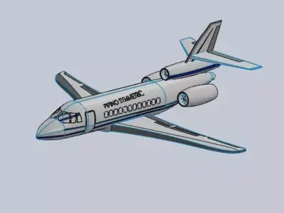 Dassault Falcon LX jet 3D model