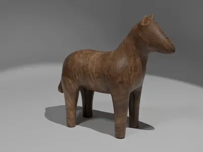 Wooden Horse - Toy Horse Model Low-poly 3D model