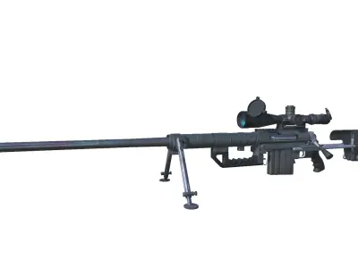 37-Cheytac M200-gun model 3d game ready model Low-poly 3D model Low-poly 3D model