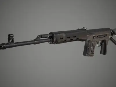 SVD-S sniper Low-poly 3D model