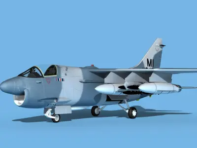 Chance Vought A-7E Corsair II V13 MI ANG 3D model