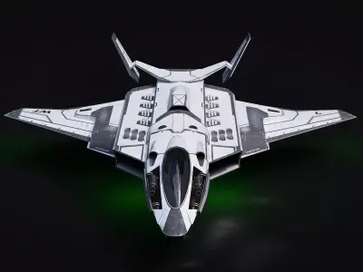 Jet Fighter - Source Files Attached 8K Textures Low-poly 3D model