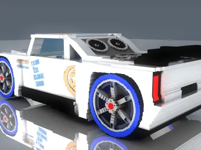 Minecraft Bassline Car 3D Model V1 Free 3D model