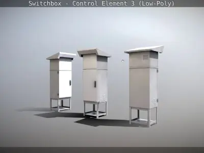 Switchbox - Control Element 3 - Low-Poly Low-poly 3D model
