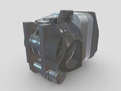 Generic Motorsport Engine Low Poly PBR Realistic Low-poly 3D model