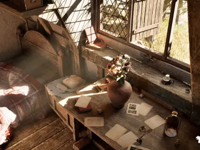 Traces of Time Medieval Environment Low-poly 3D model