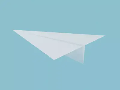 Paper Plane Low-poly 3D model