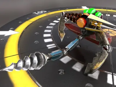 Miniboss Droid Low-poly 3D model