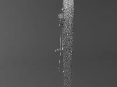 Realistic Shower Water Animated 3D model