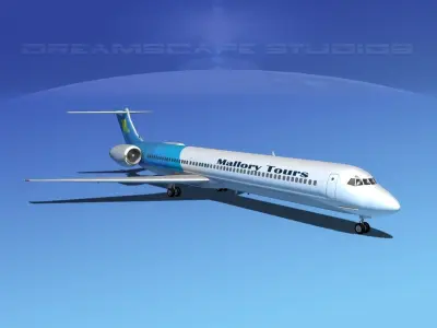 Douglas MD-80 Mallory Tours 3D model