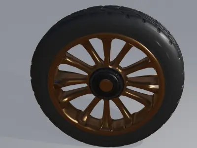 Old Fashioned Wheel 3D model