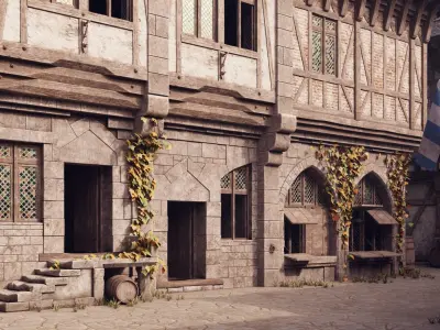 Medieval Modular Town 3D model