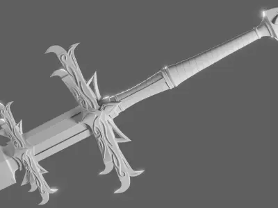 Fantasy Zweihander 3D model