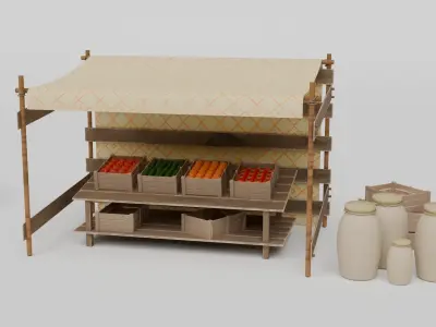 Medieval Themed 3D Model Set 3D model