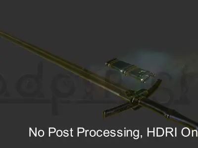 Long Sword Low poly game ready Low-poly 3D model