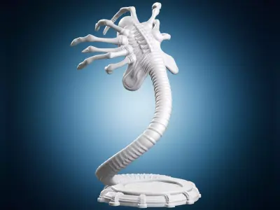 Alien Facehugger Creature Miniature Statue 3D print model
