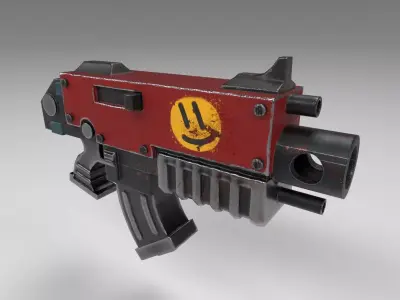 Space Marine Bolter Low-poly 3D model