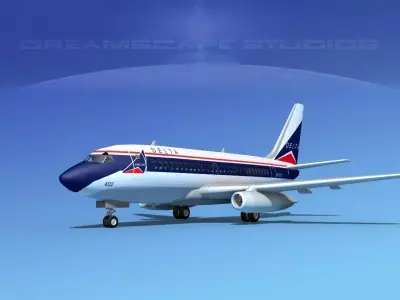 Boeing 737-100 Delta 3D model