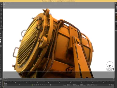 Searchlight speaker Low-poly 3D model