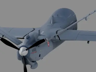 ANKA UAV - Rigged Low-poly 3D model