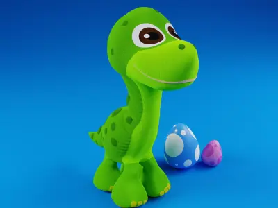 Stuffed Toy Dino model 3D model