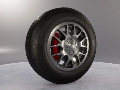 Tire standar Car wheel Free 3D model