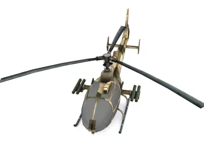 Aerospatiale SA-342 Gazelle  Low-poly 3D model