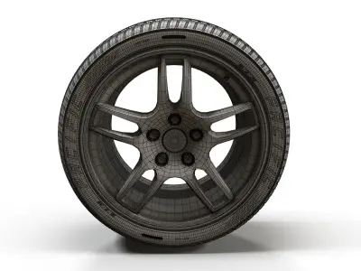 Sport car wheel 3D model