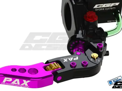 PINKI right brake leverdesigned by paX Free 3D model